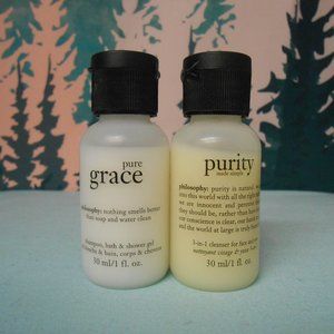 Philosophy Pure Grace Shower Gel and Purity Made Simple 3-in-1 Face Cleanser New